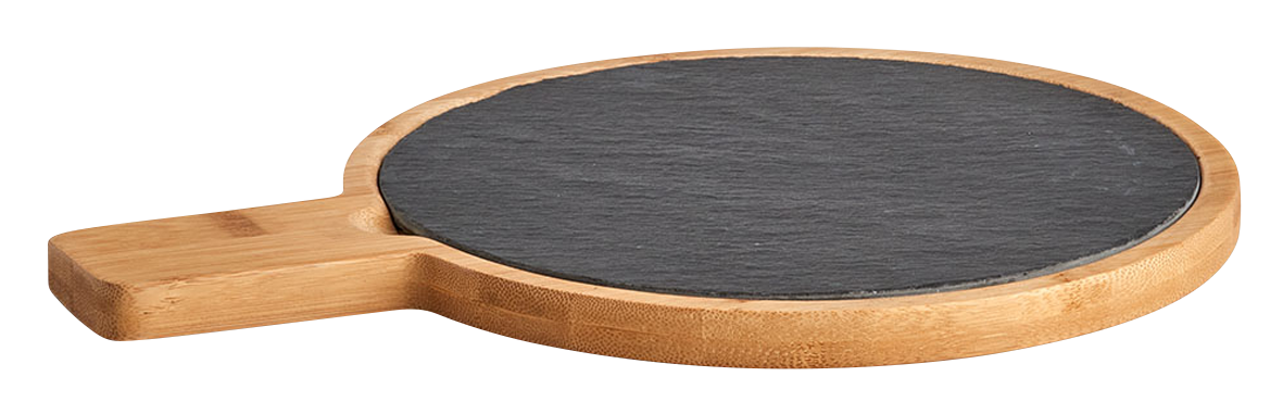 Schneidbr.Bamboo Schiefer rund
