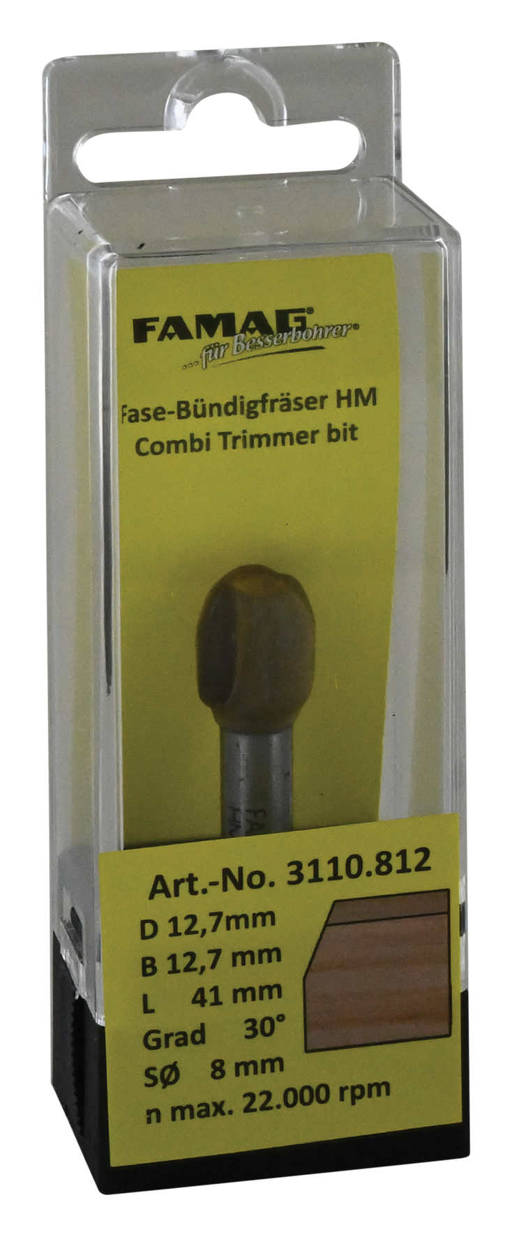 Fase-Bündigfräs ø12.7 L12.7 S8