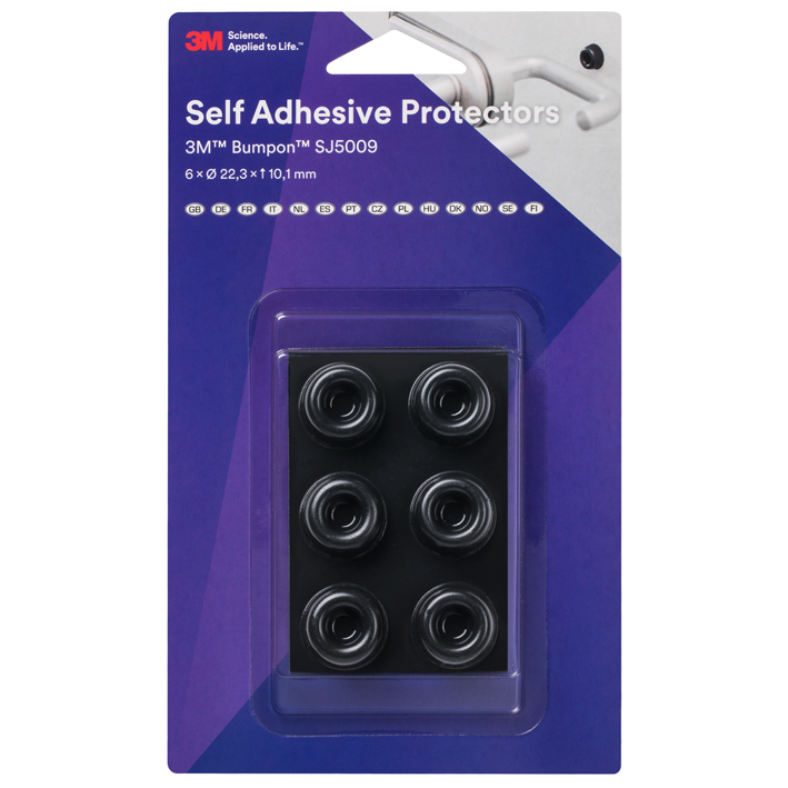 Schutzp. Bumpon ø22.3mm 6St.sw