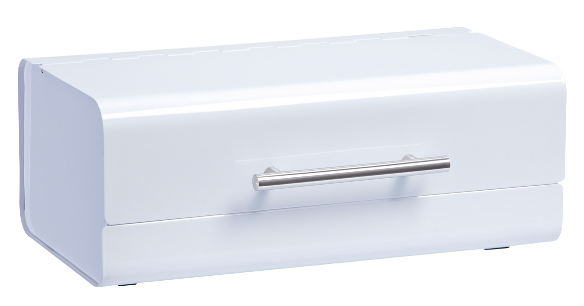 Brotkasten Metall weiss36x23cm