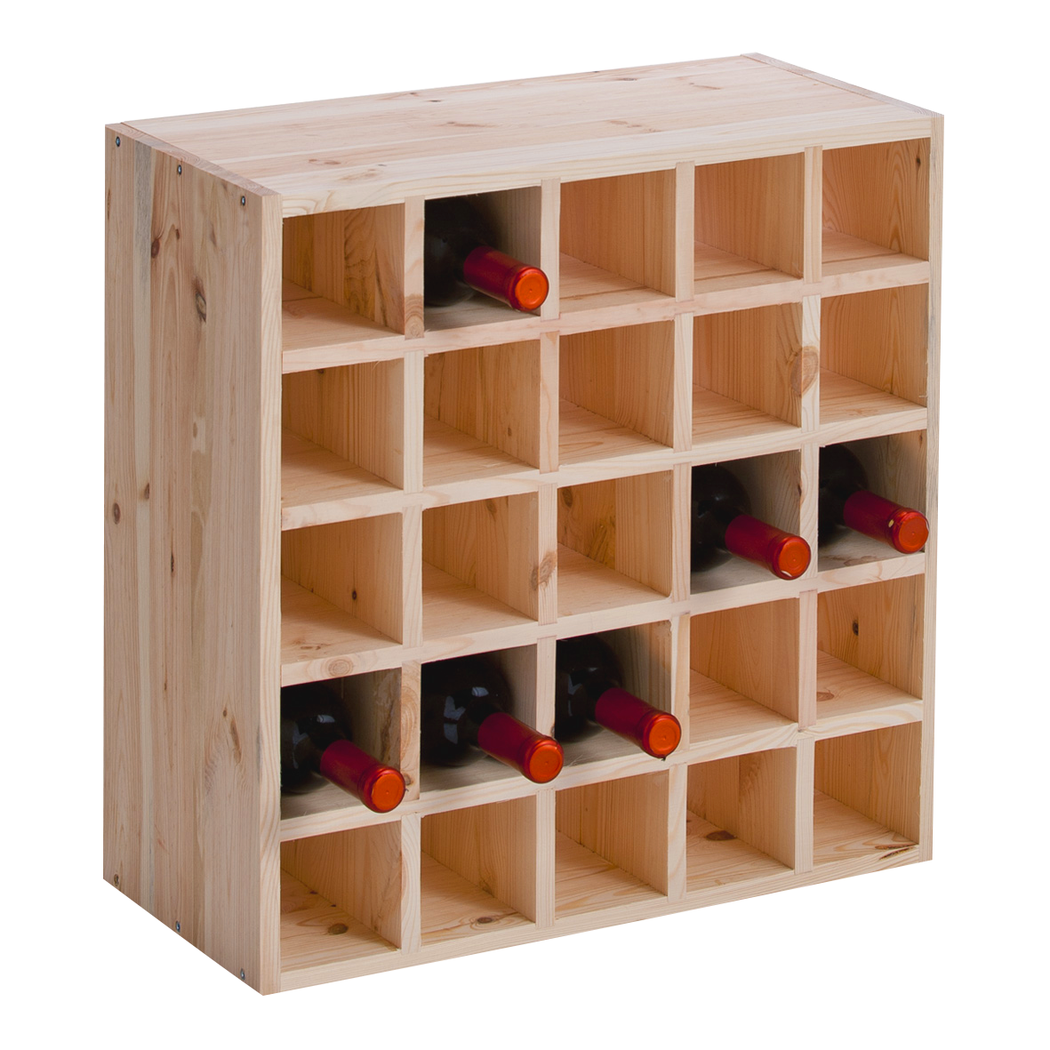 Weinregal 25Flaschen Holz52x52