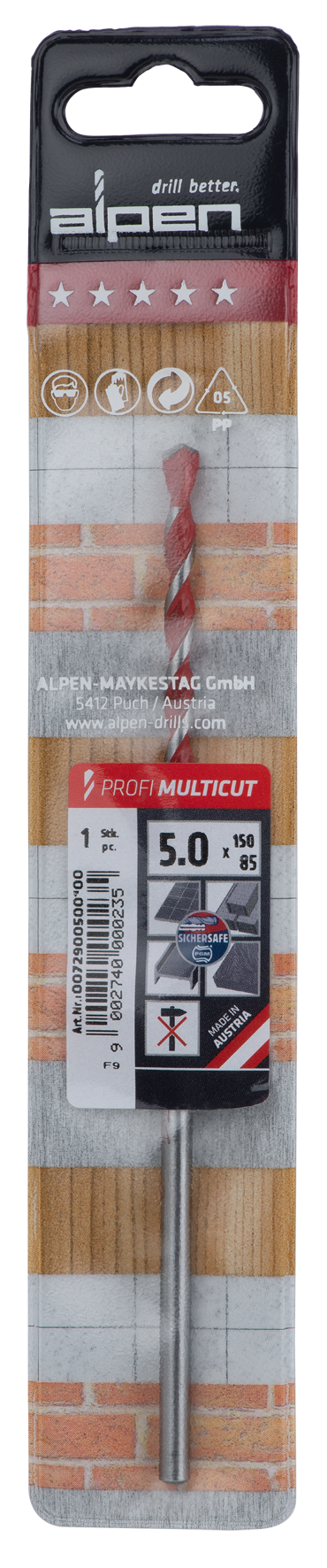 Bohrer Profi Multicut 5.0x150