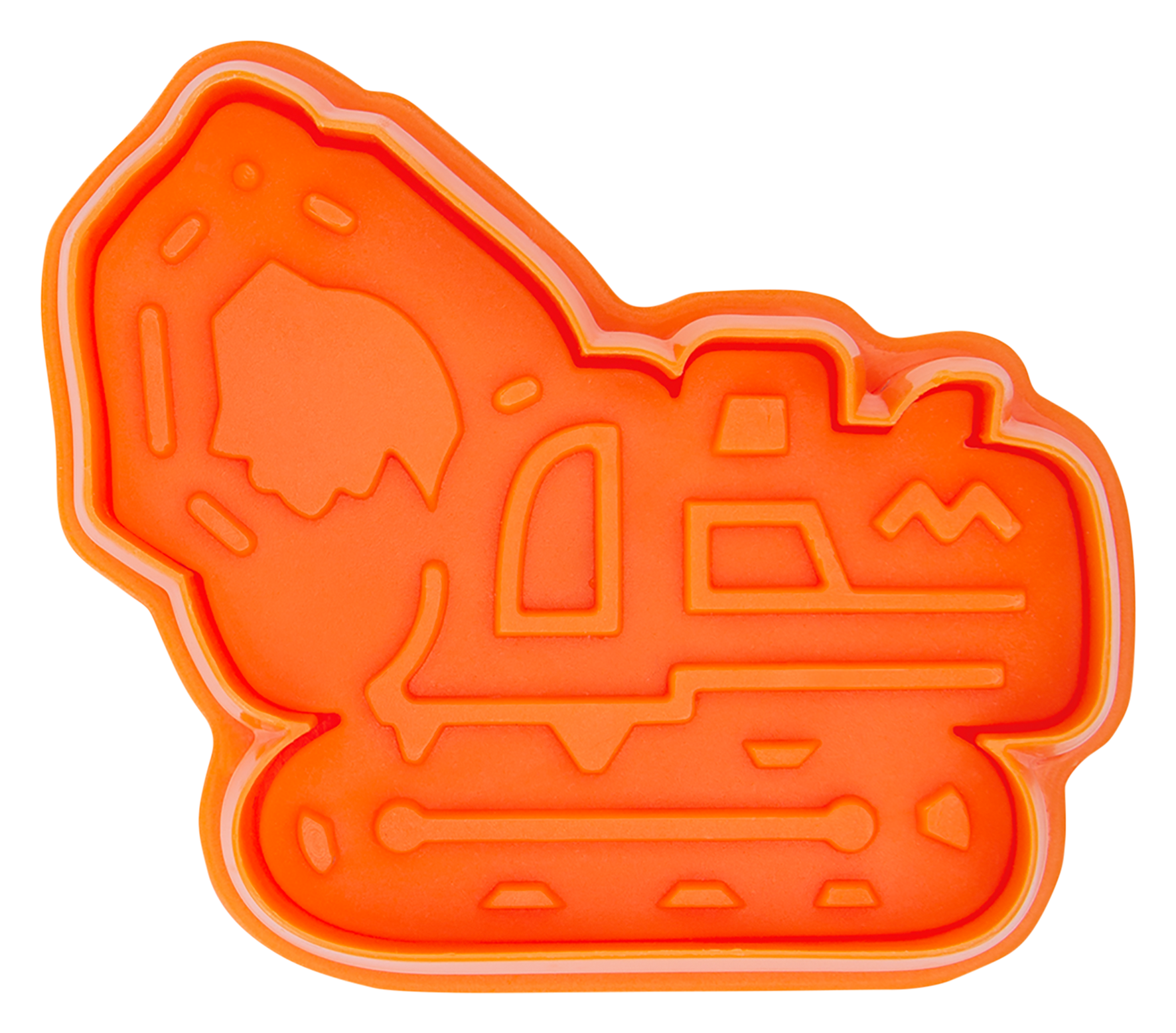 Ausstecher Bagger 7.5cm orange