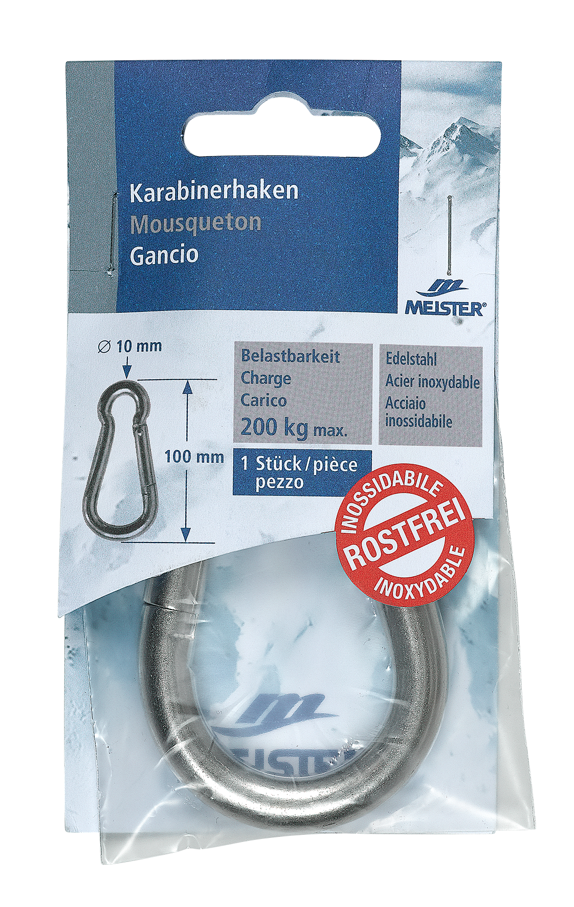 Karabinerhaken ø10mm 100mm