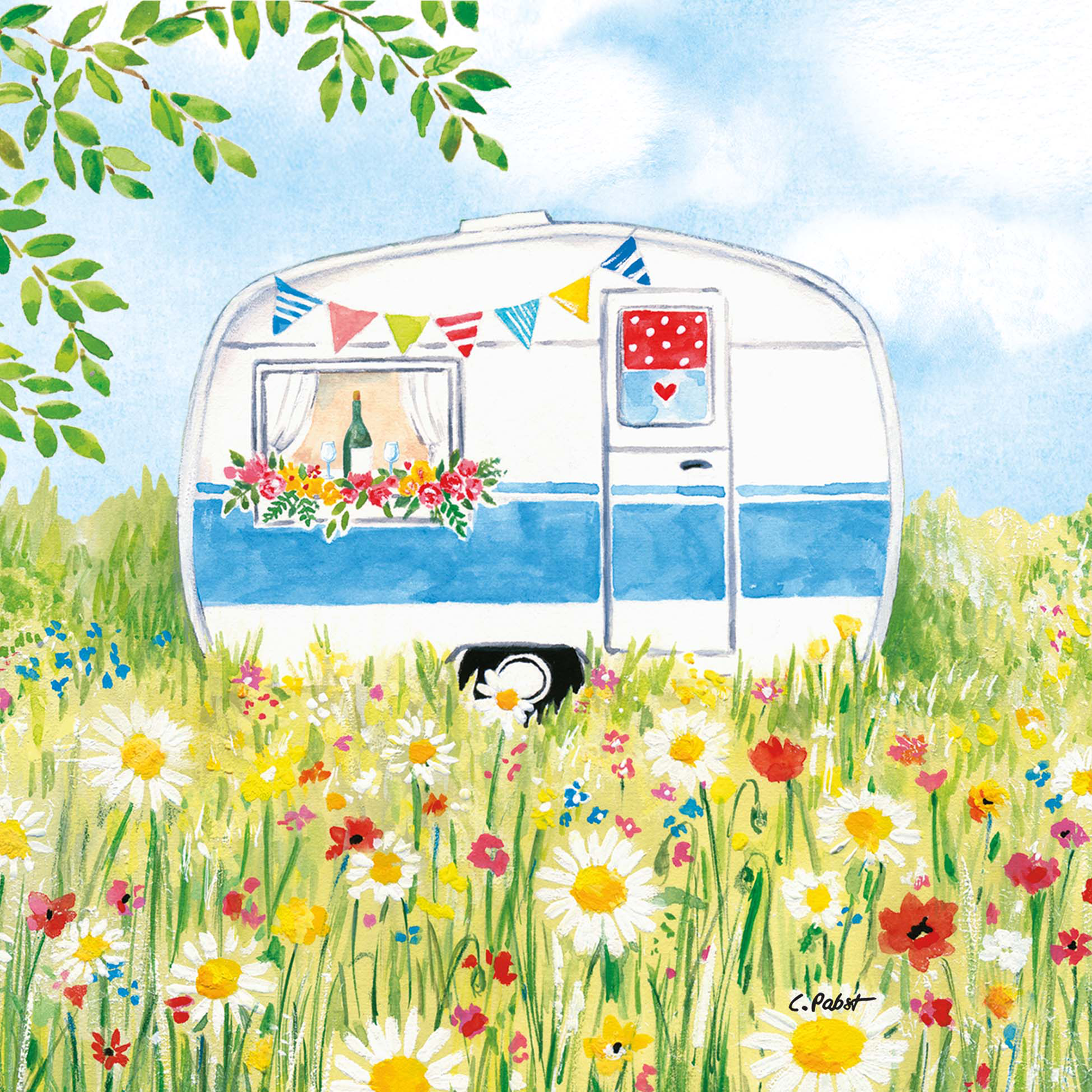 Servietten Happy Camping