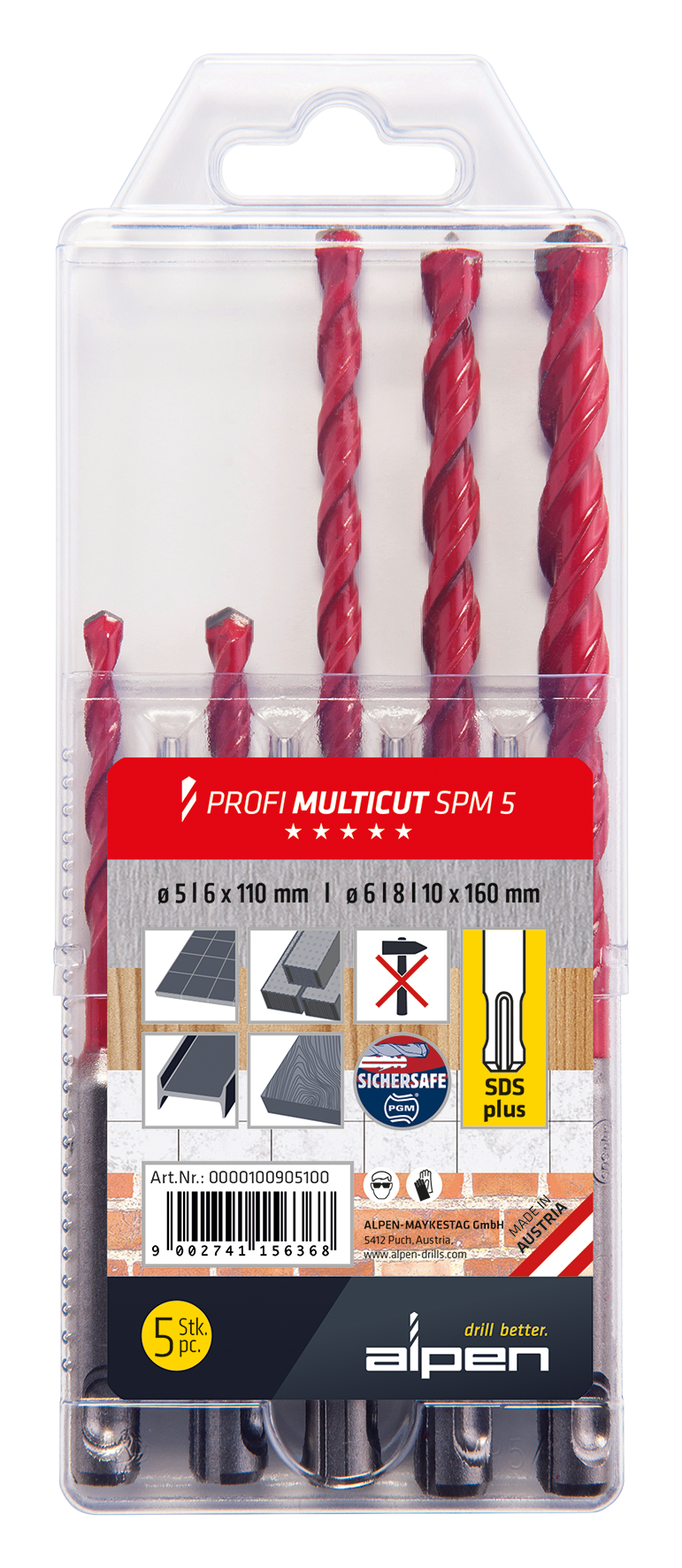 Bohrersatz Multicut SDS 5tlg