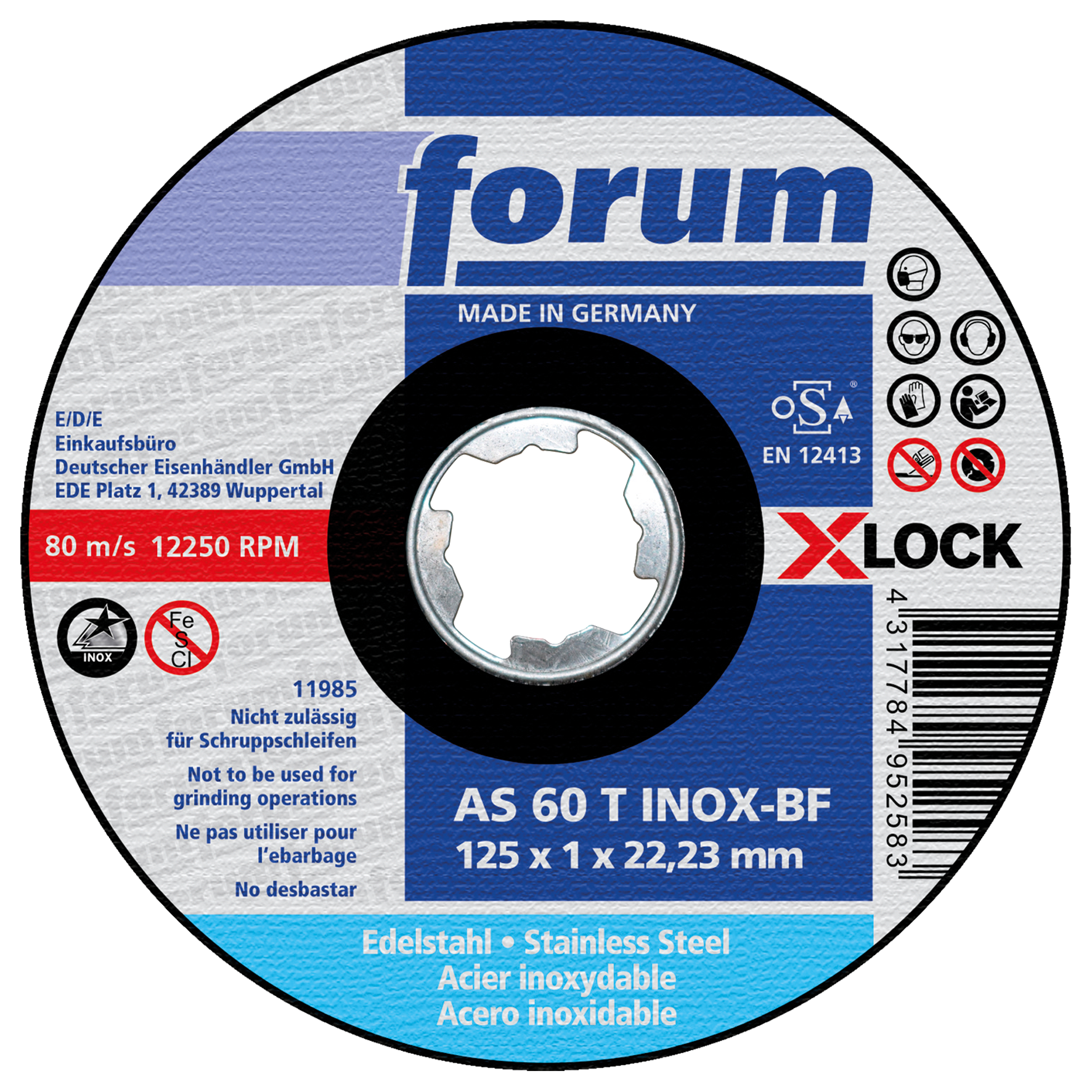 Trennscheibe 125x1.0 X-Lock
