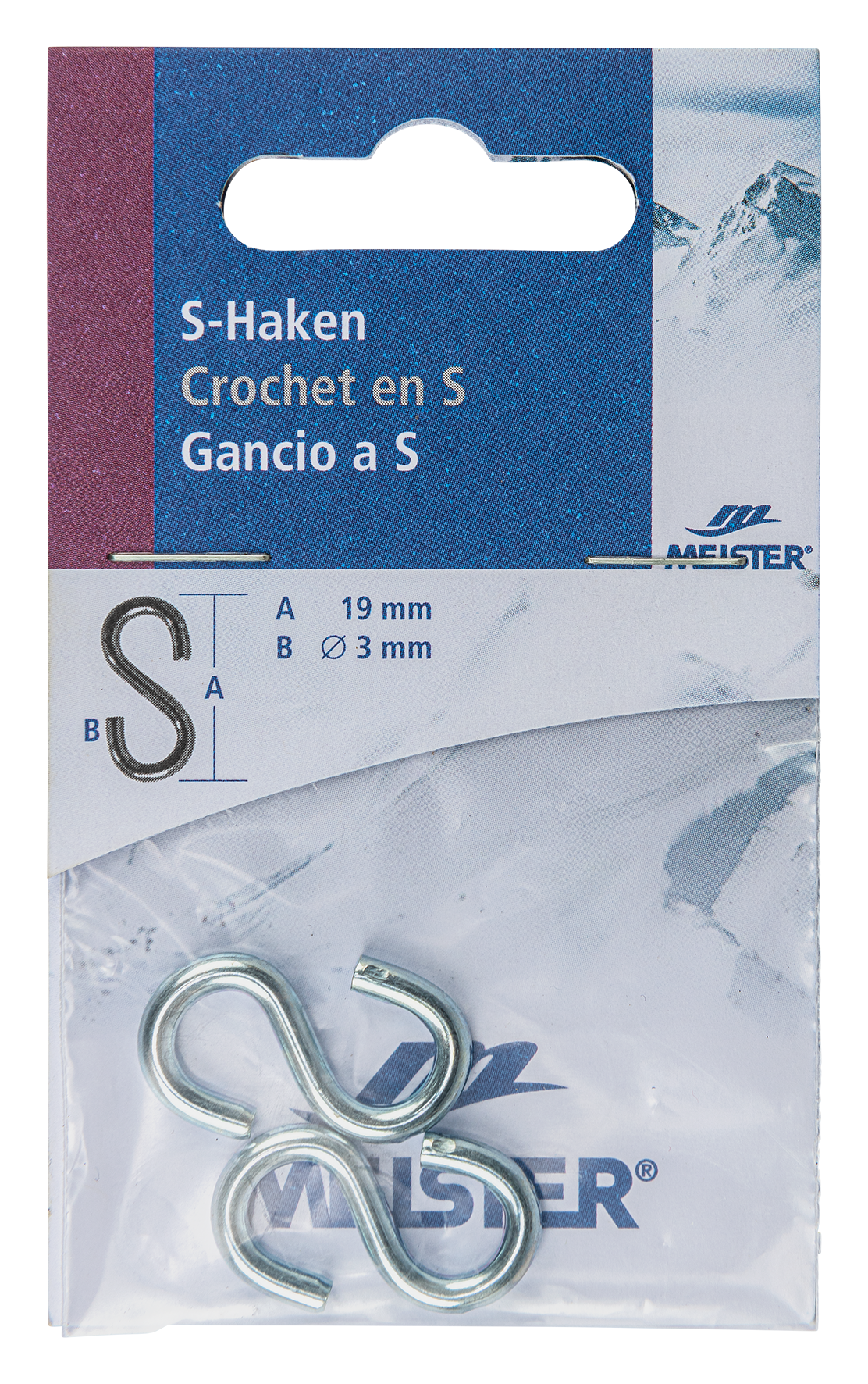 S-Haken ø3mm 25mm