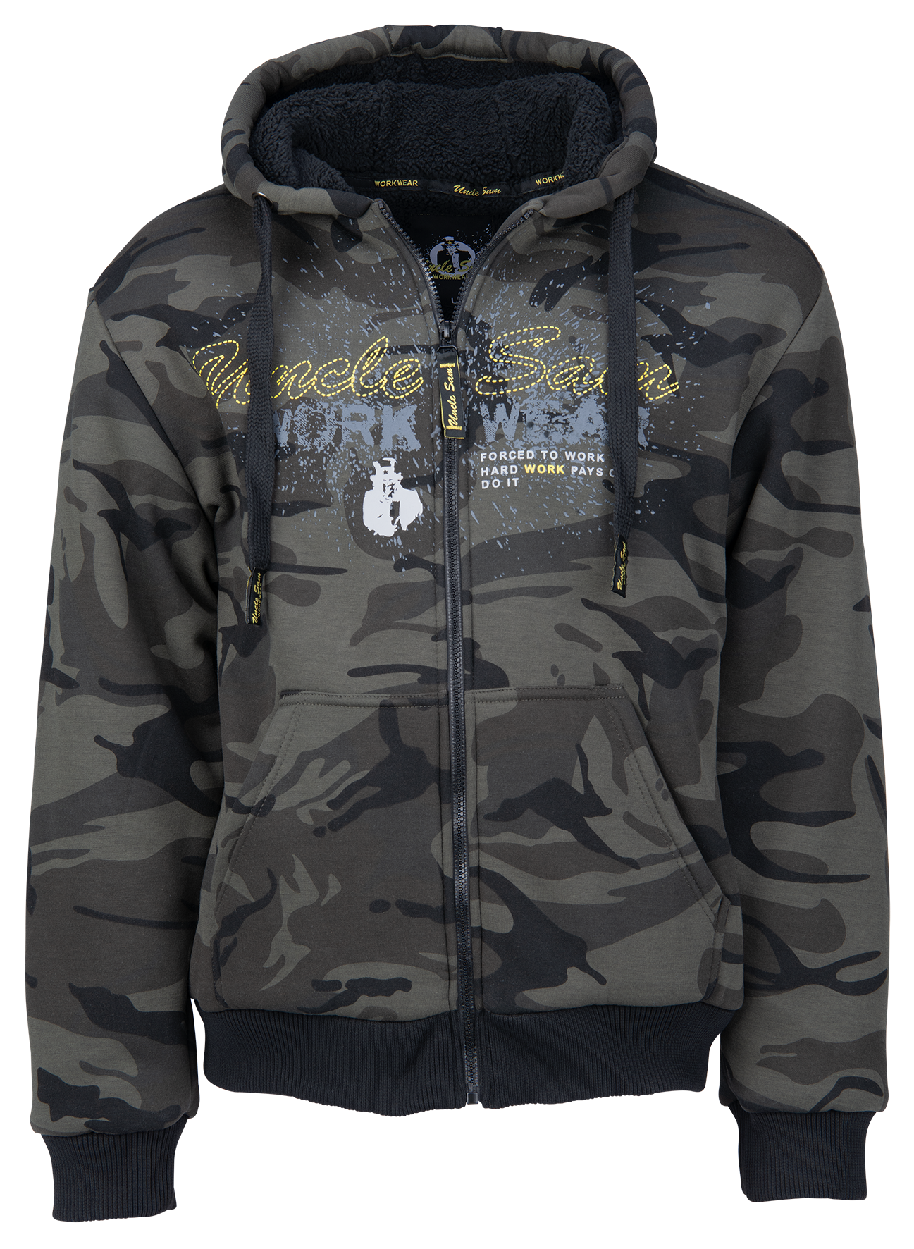 Sweatjacke oliv/camo 4XL