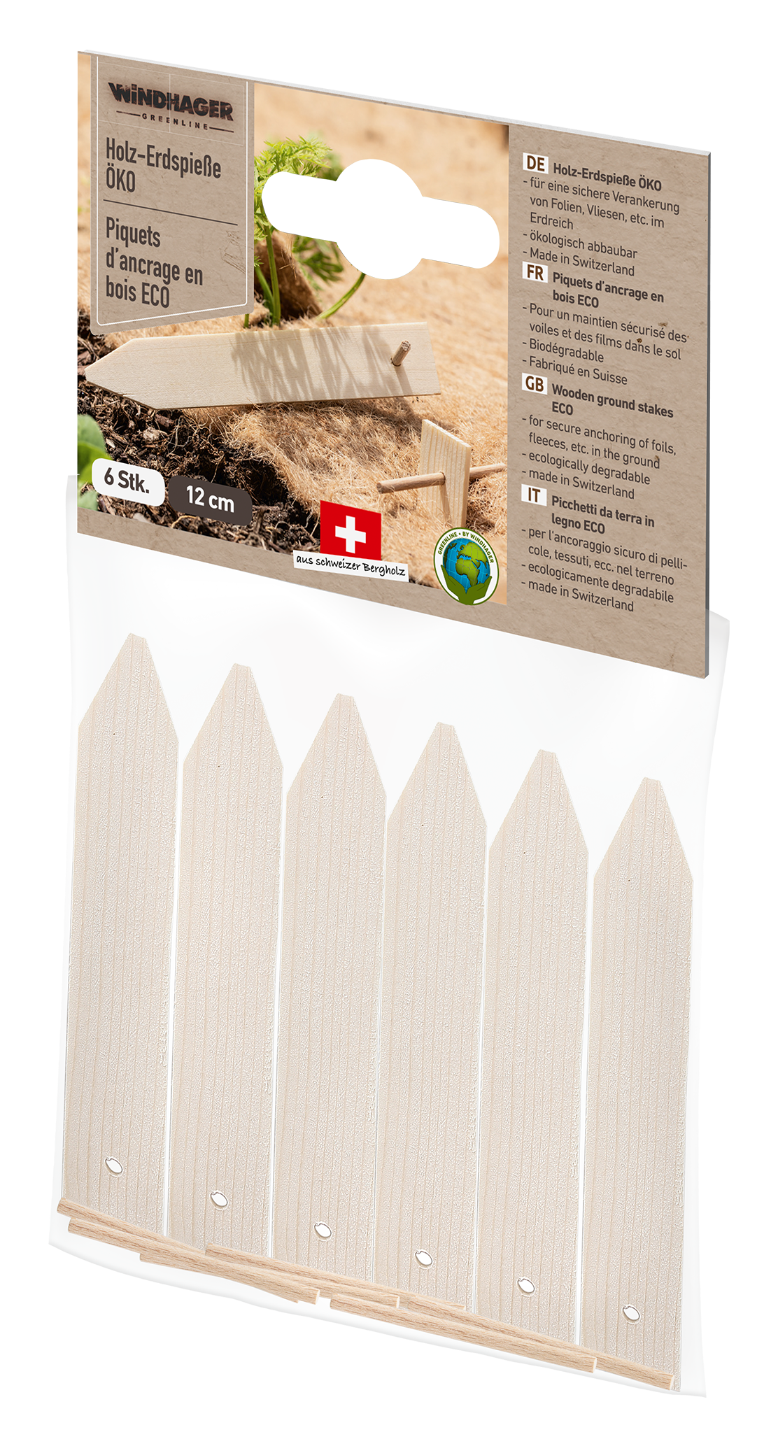 Holz- Erdspiesse 12cm 6Stk. SB Holz- Erdspiesse 12cm 6Stk. SB
