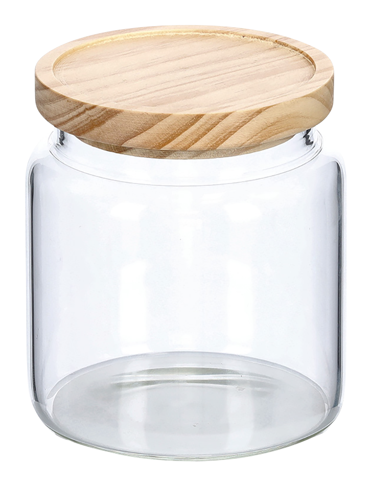 Vorratsglas m.Holzd. 830 ml