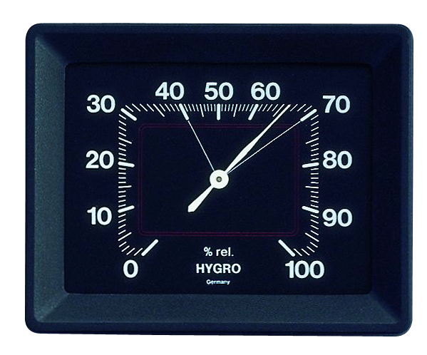 Hygrometer Kunststoff schwarz