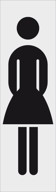 Schild DAMEN 50x170 mm Schild DAMEN 50x170 mm