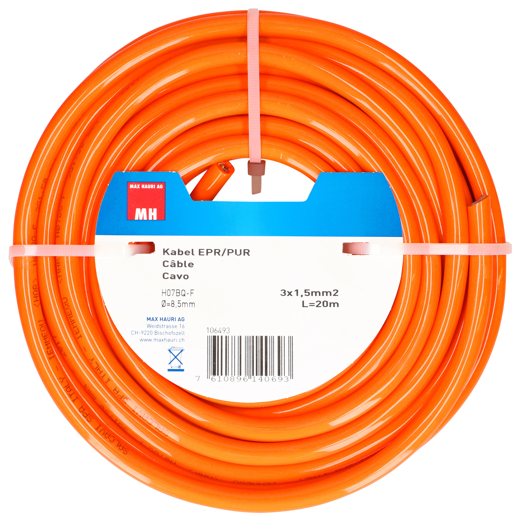 Kabel PUR 3x1.5 mm² 20 m or Kabel PUR 3x1.5 mm² 20 m or