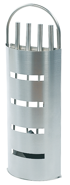 Cheminéegrt. 4tlg.Inox matt