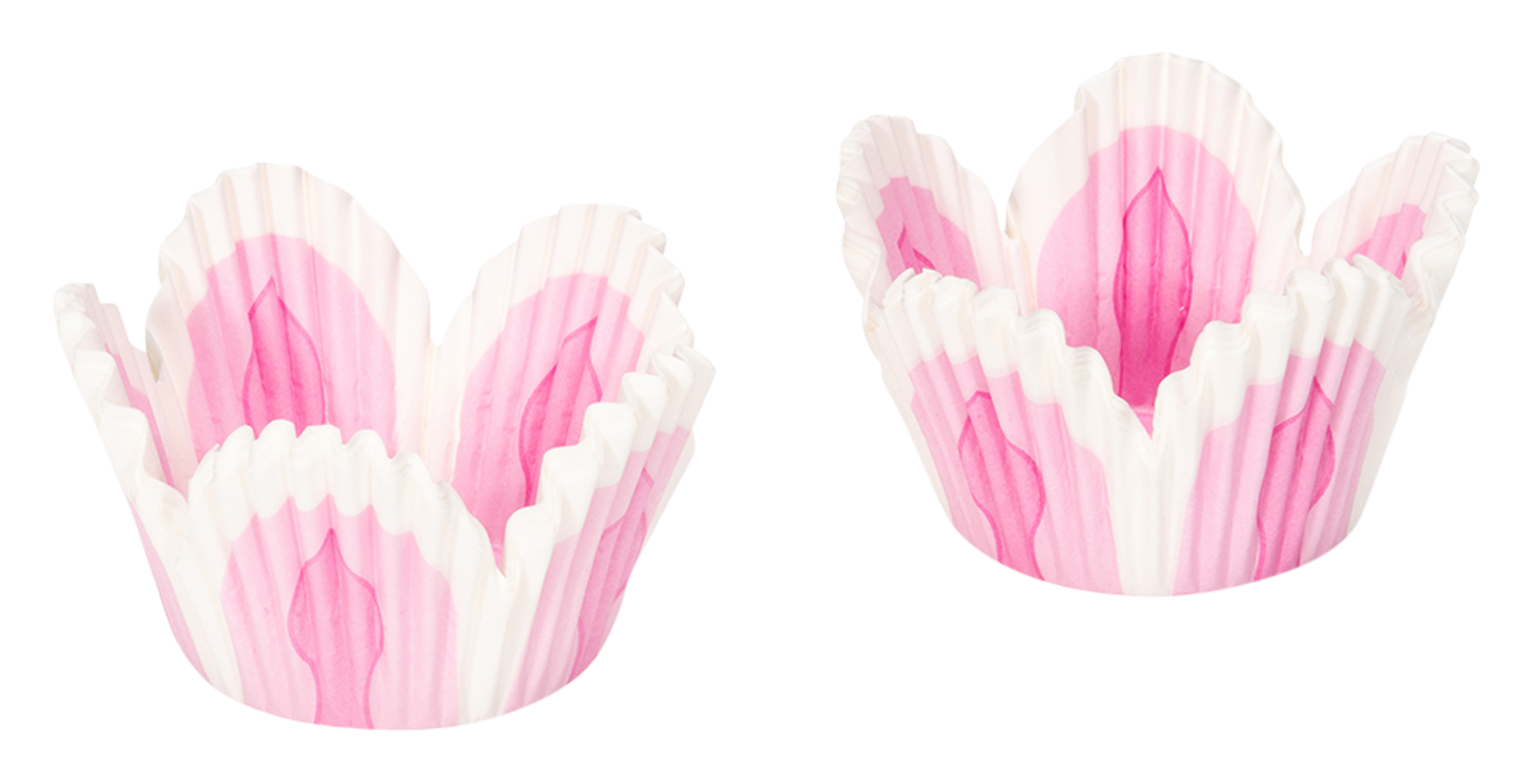 Papierf.Blume  rosa weiss ø5cm