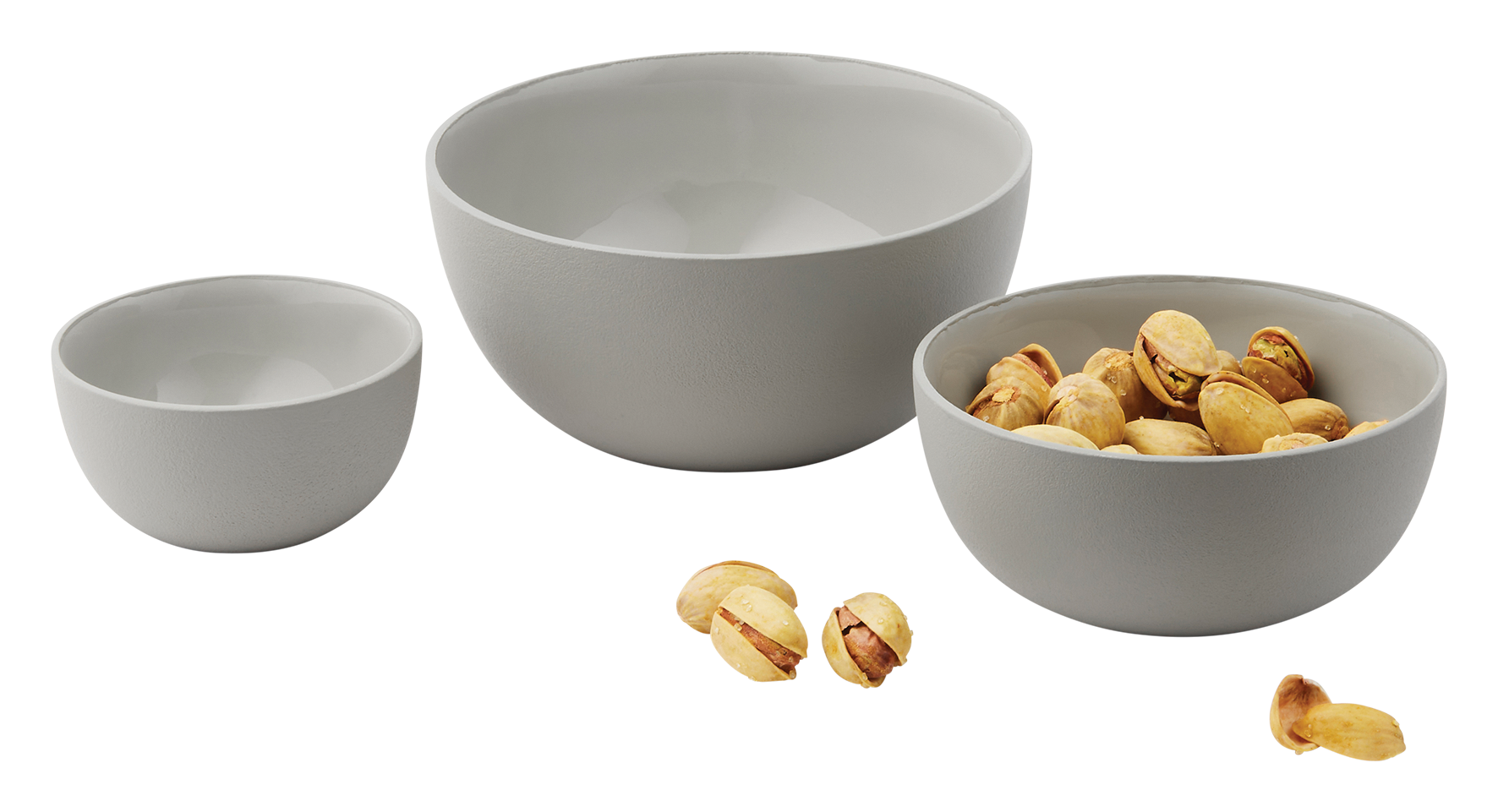 Schalenset Coppa 3tlg. grau Schalenset Coppa 3tlg. grau