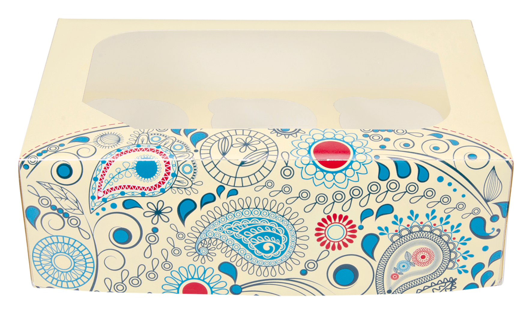 Cupcakebox Paisley 2x6 Stück