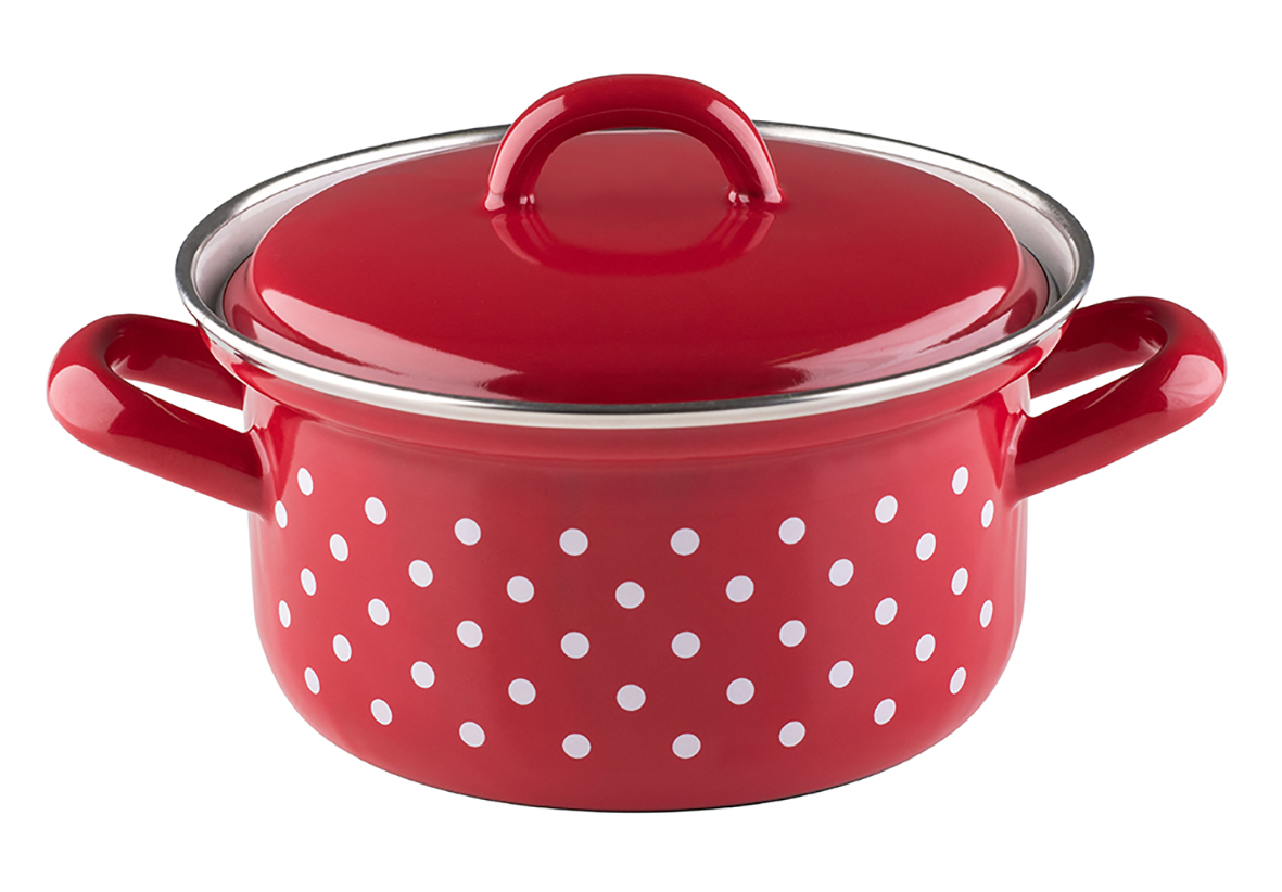 Kochtopf mit Deckel rot ø 14cm