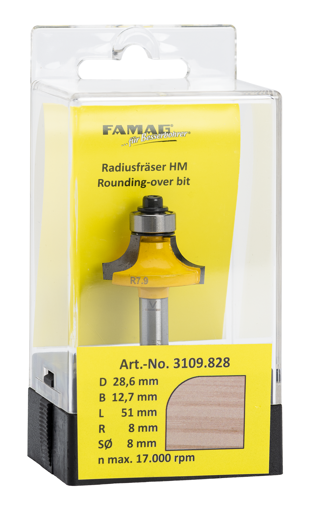 Abrundfrä ø28.6 L12.7 S8 R 8