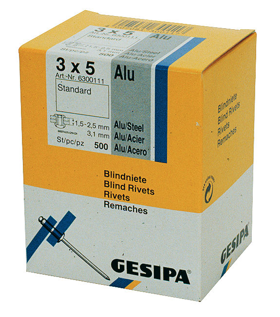 Blindnieten 3.0x6 Alu 500 Stk