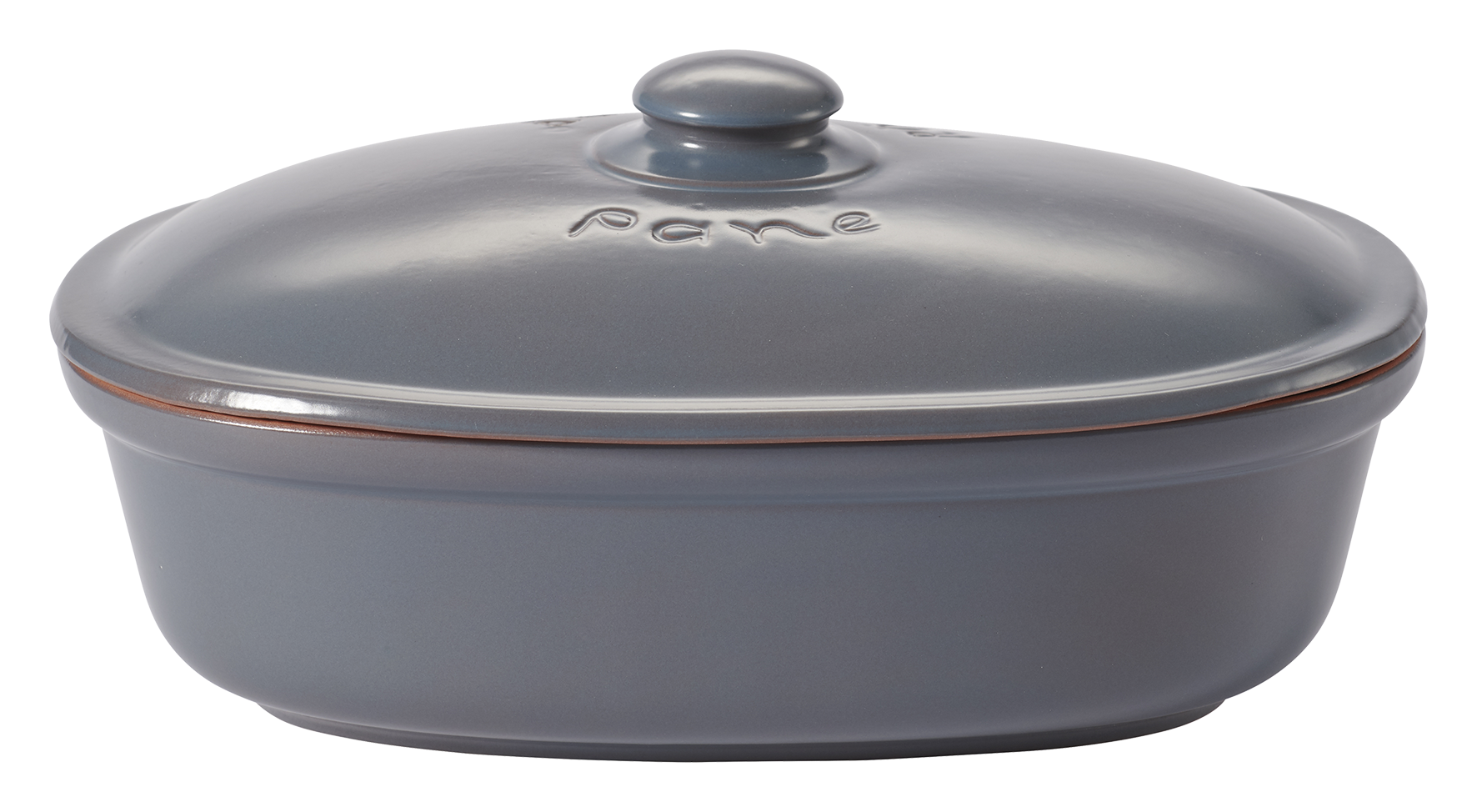 Brottopf oval bl.grau 29.5cm