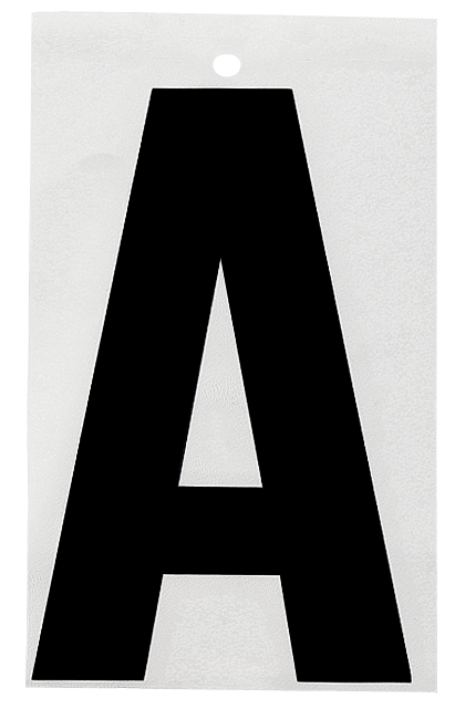 Folienbuchstabe A schwarz 95