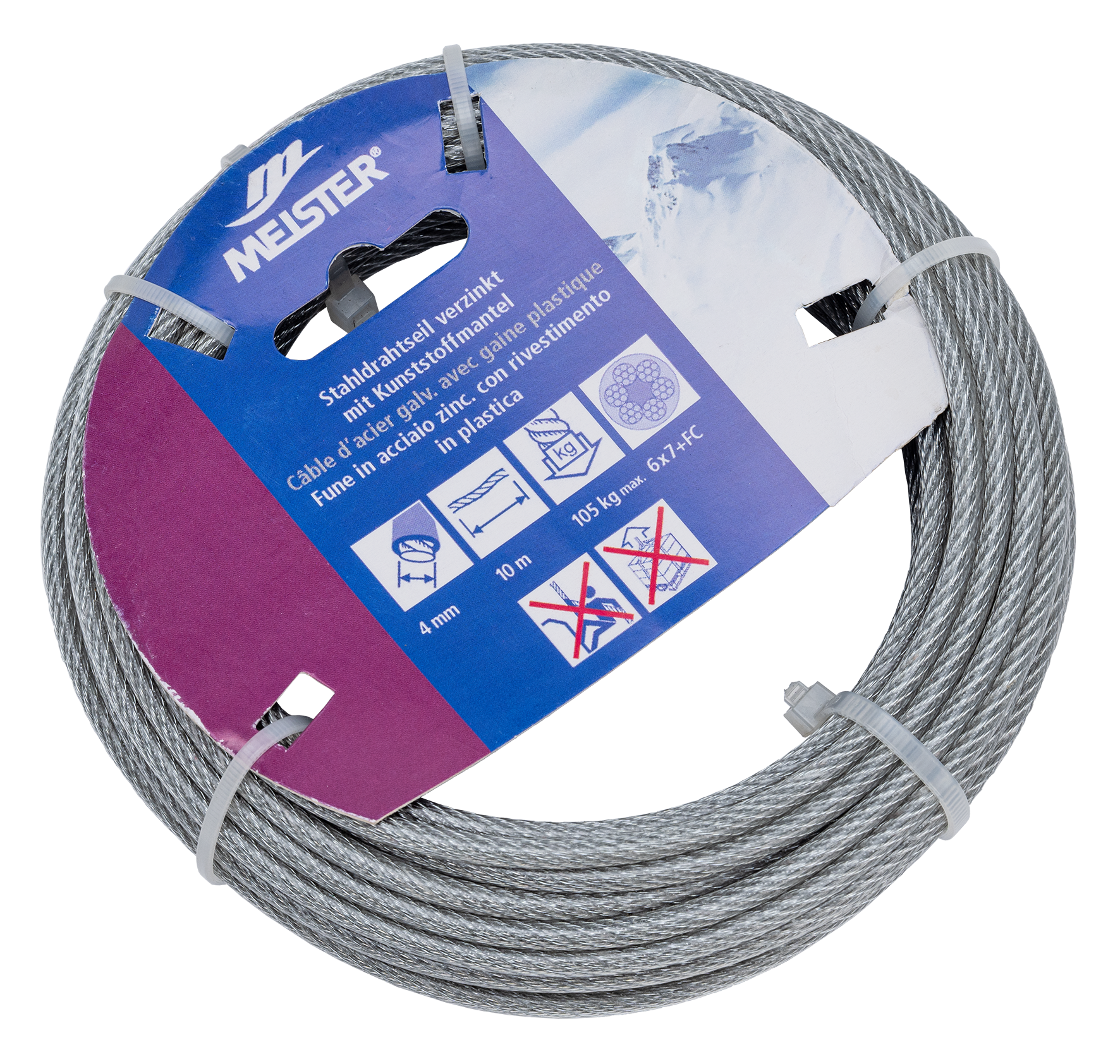 StDraSeil ø3 6x7-FC 10m PVC vz StDraSeil ø3 6x7-FC 10m PVC vz