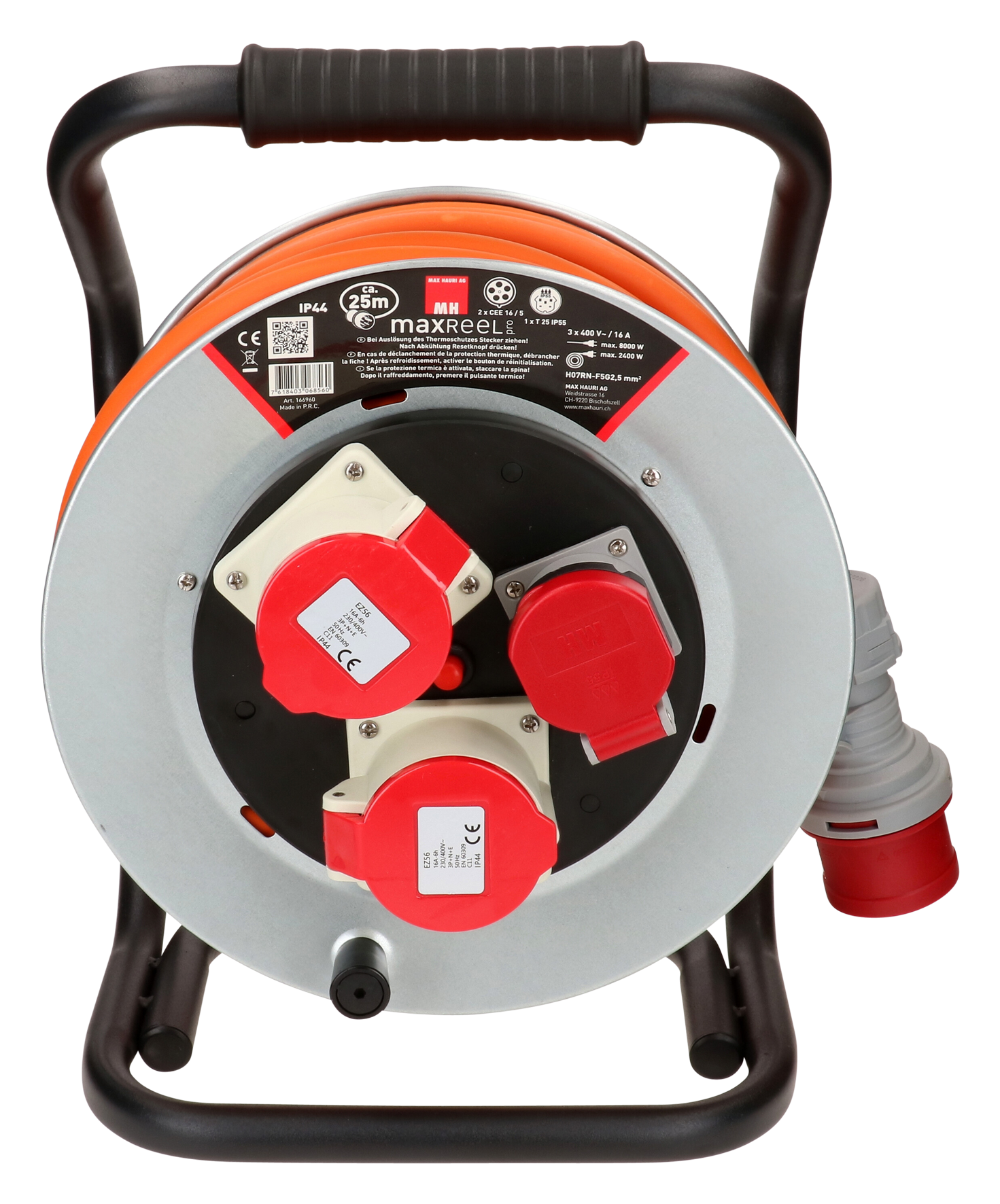 Stahl-Kabelrolle IP44 Typ 25