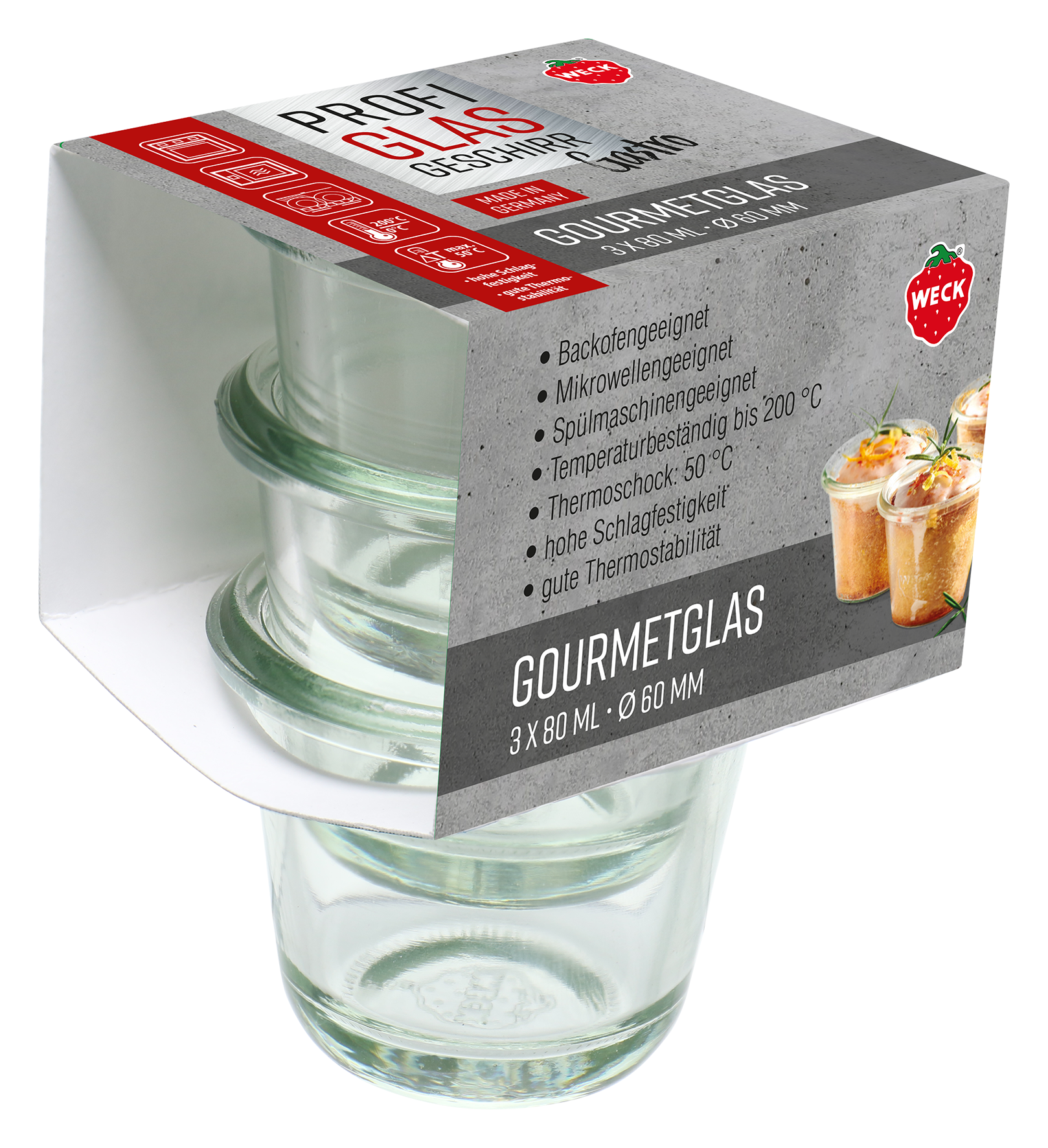 Gourmetgläser 3x80ml