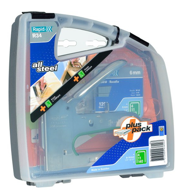 Handtackerset R34 mit Klammern