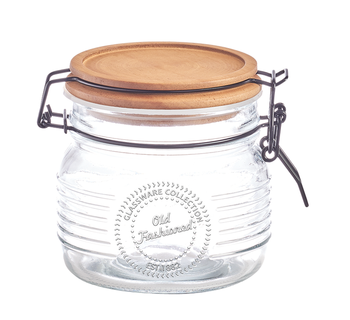 Vorratsglas m. Holzd. 500ml