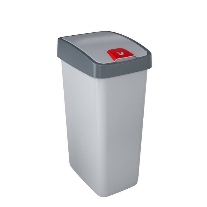 Abfalleimer magne silber 45 l