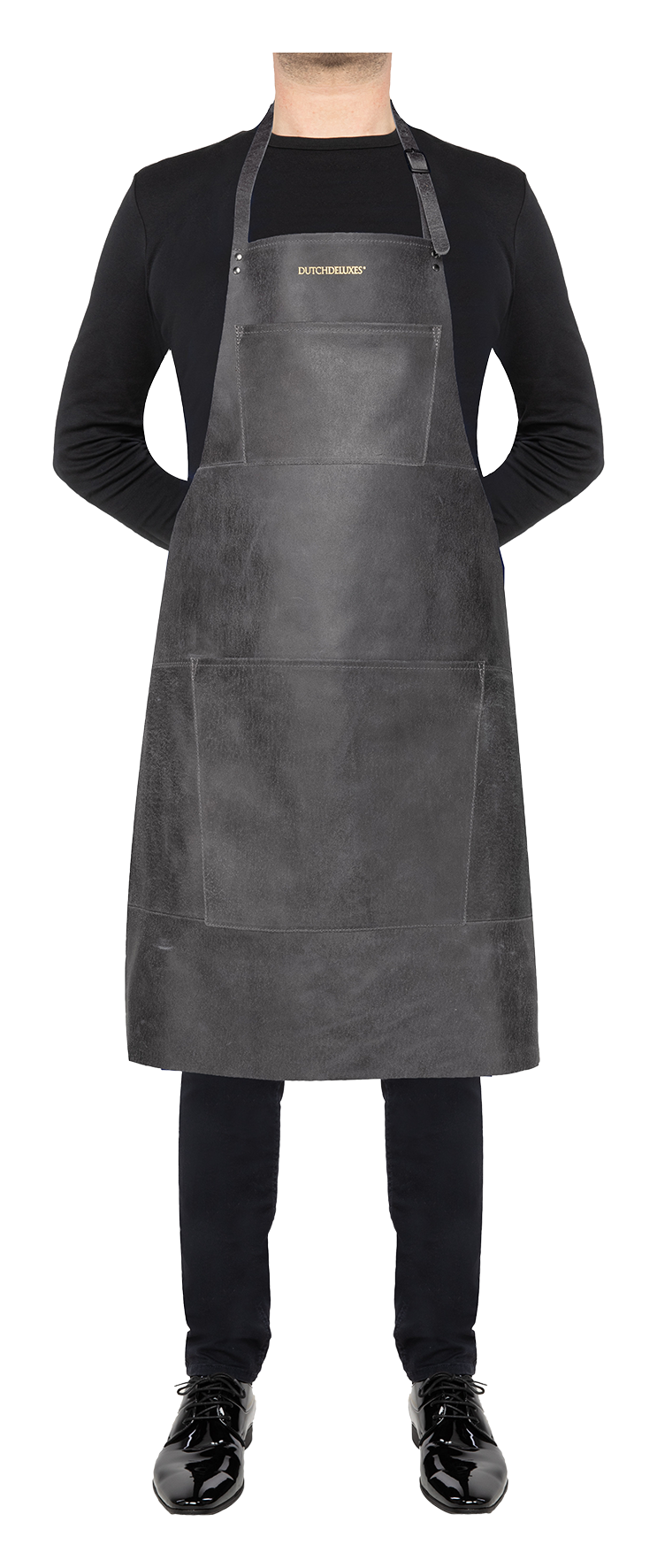 Schürze gebürstet black