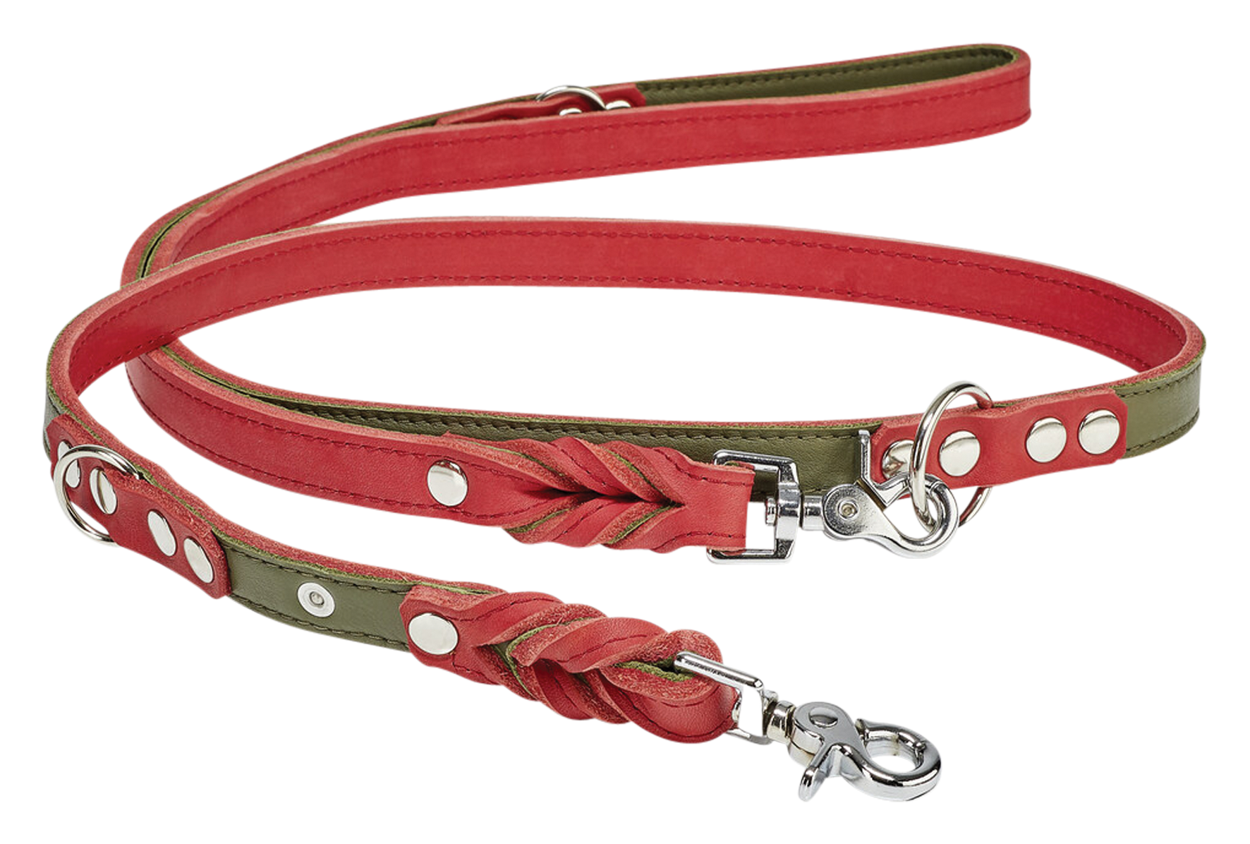 Leine Fettleder Ews rt-gn S