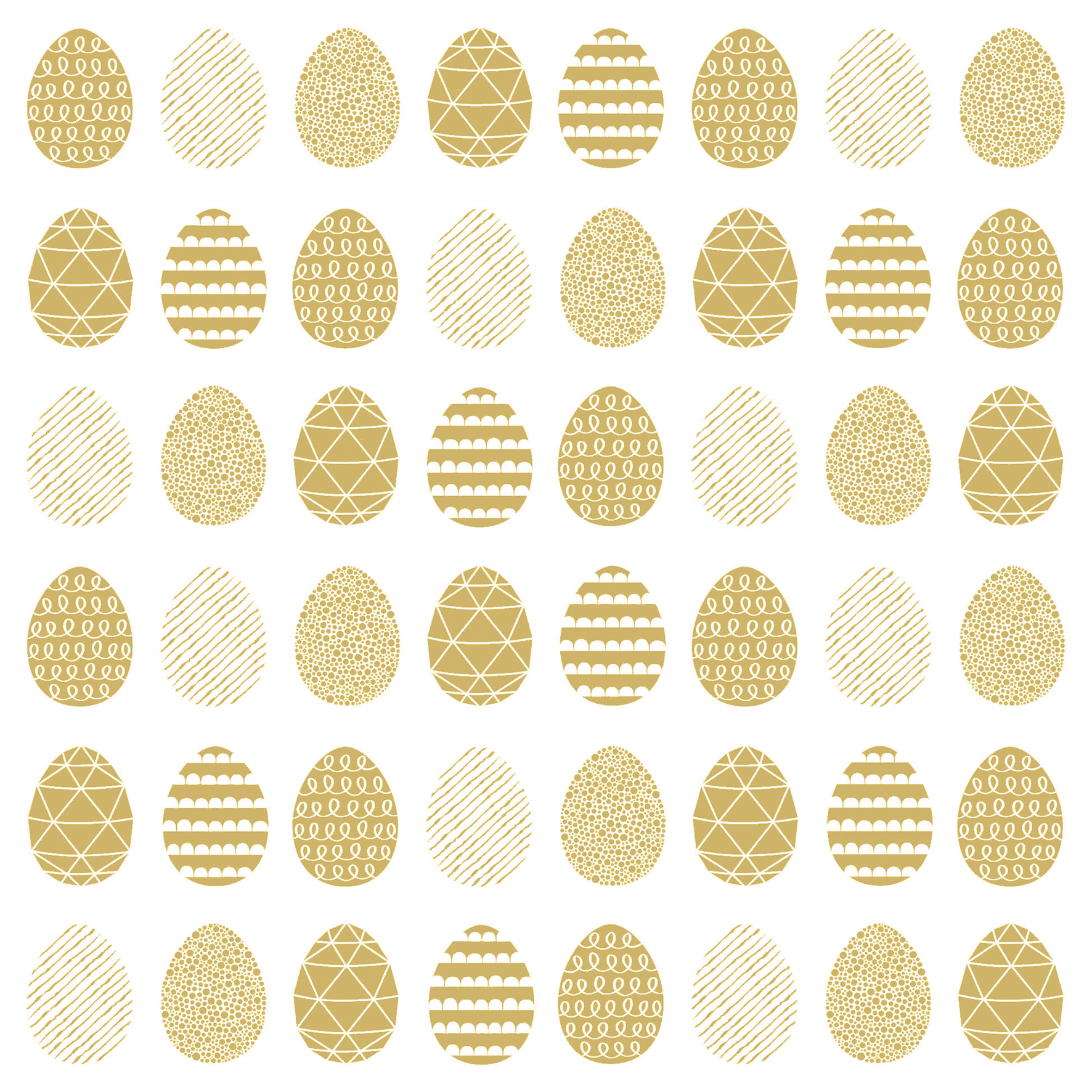 Servietten Easter Eggs gold