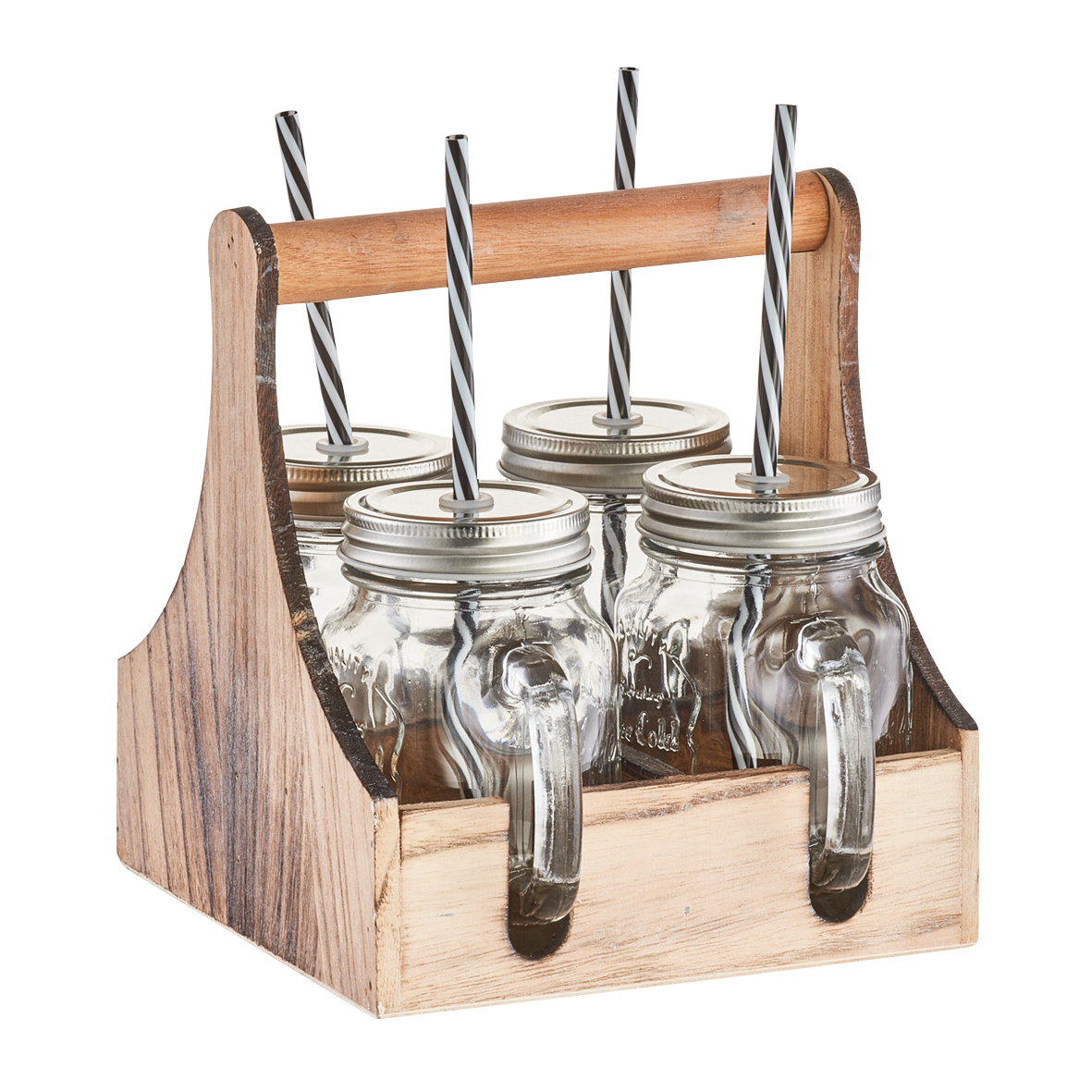 Trinkgläser-Set Holzkiste 5tlg