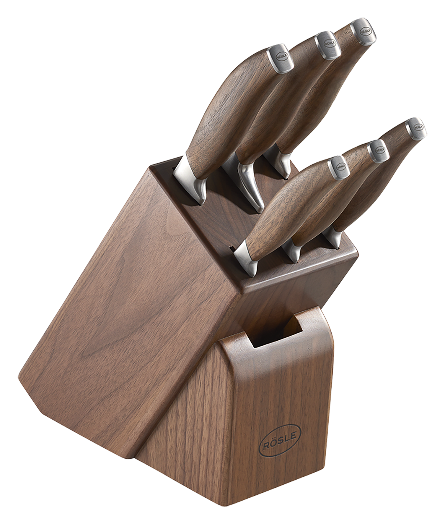 Messerblock Walnuss 7tlg.