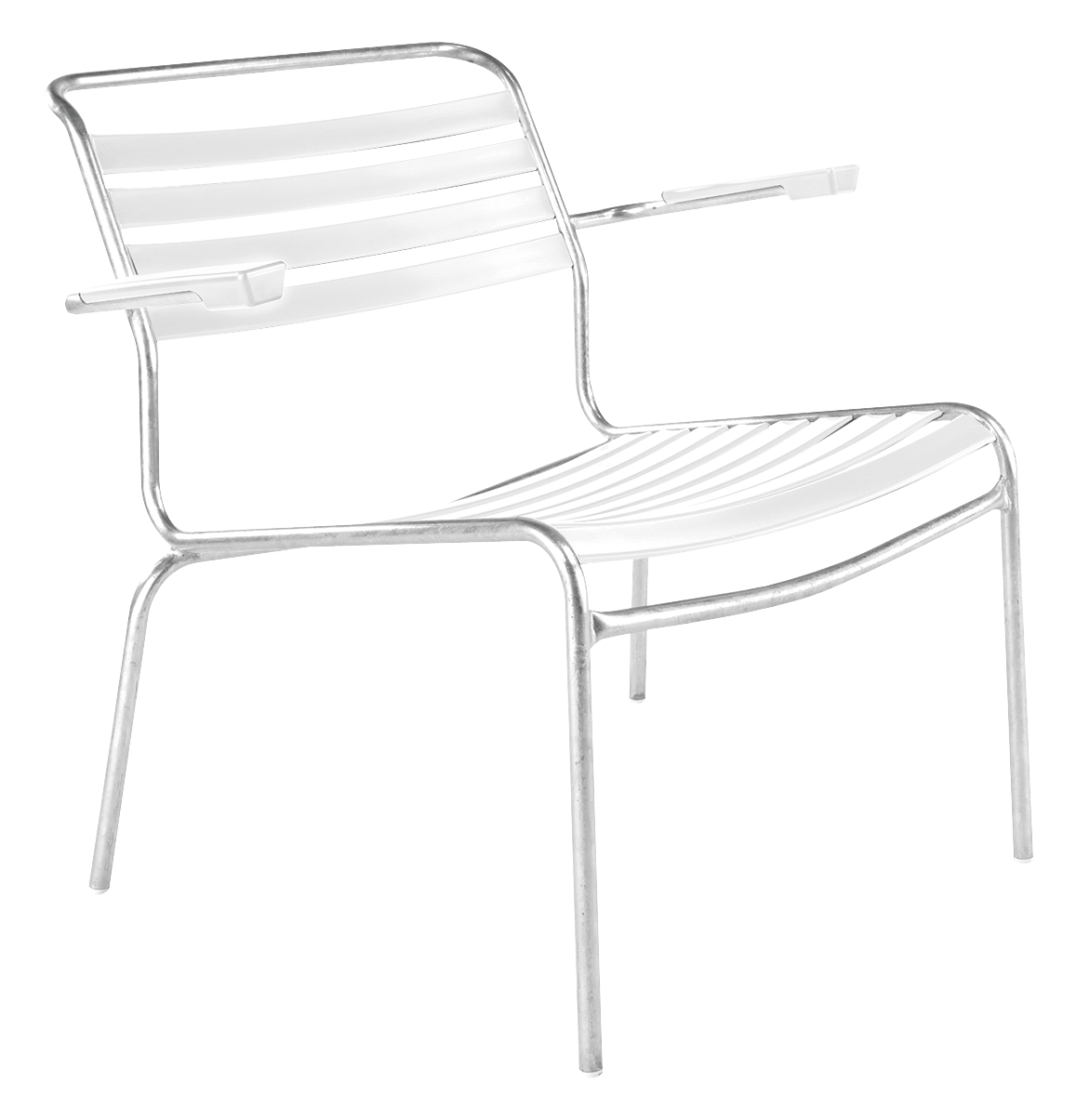 Lounger Säntis m.Arml. weiss