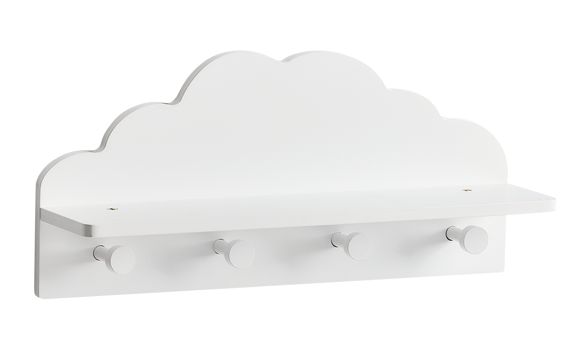 Wandgarderobe Wolke weiss