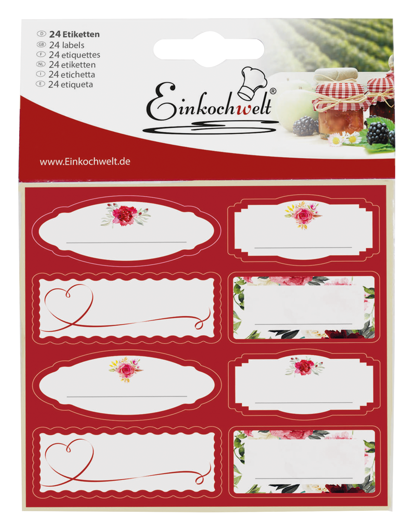Etiketten Blume 24Stück