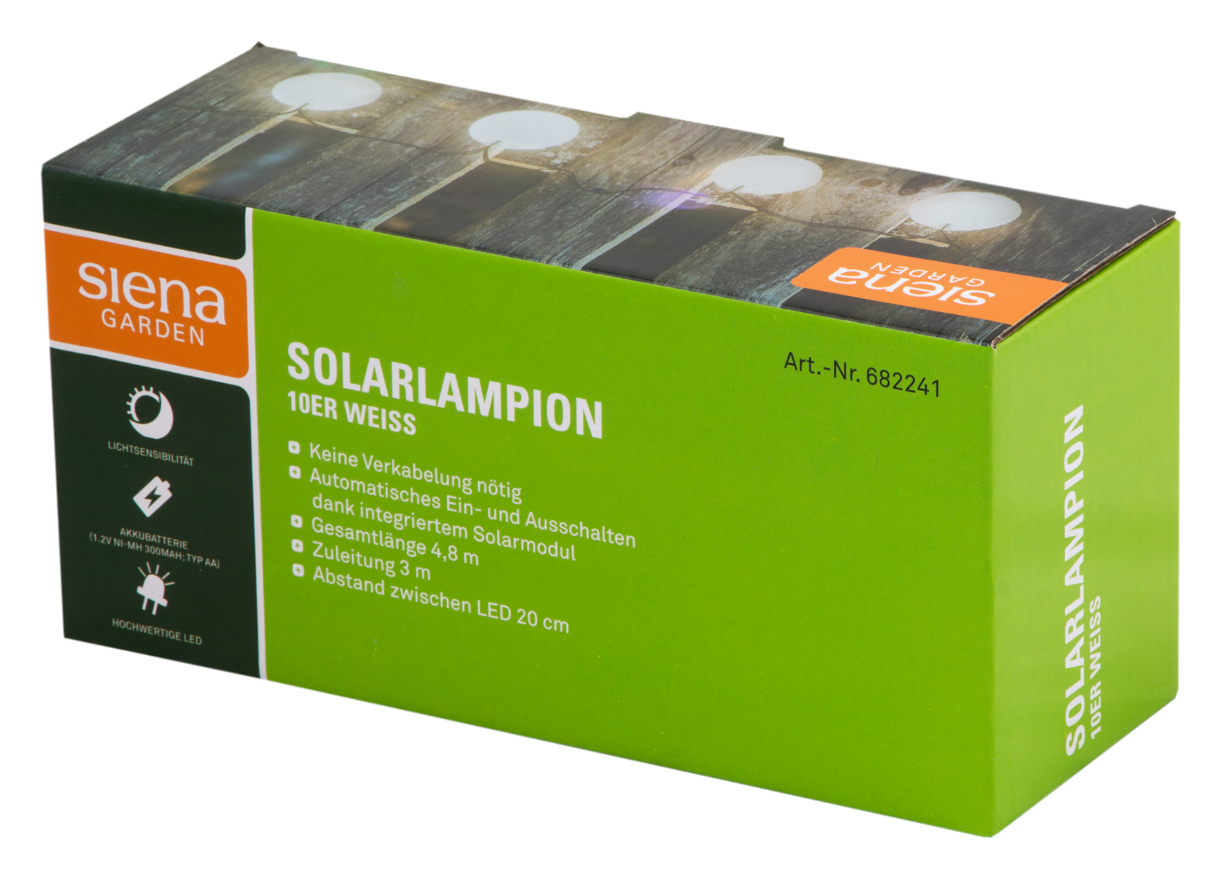 LED-Solarlichter 10 4.8 weiss