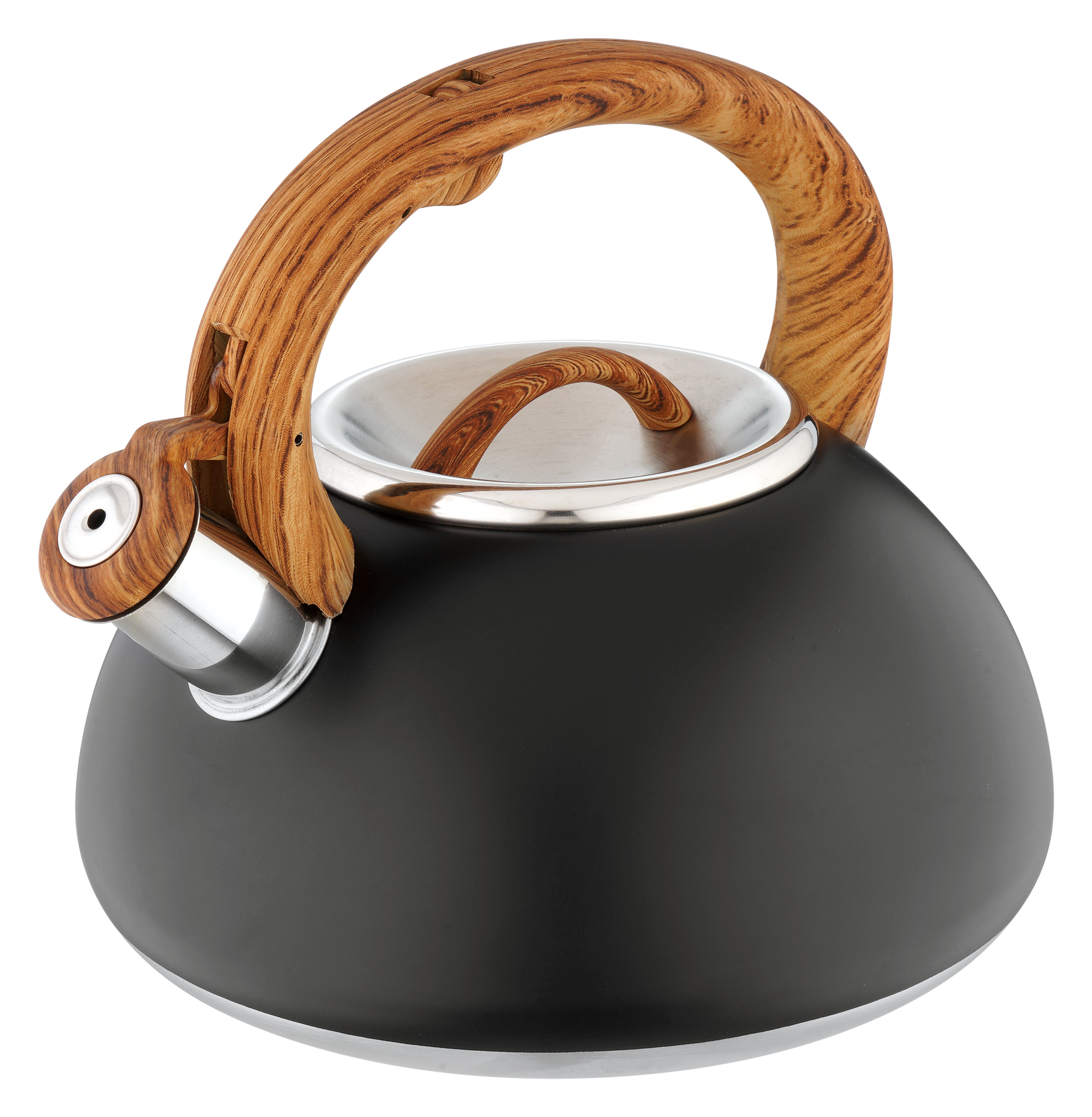 Flötenkessel sw/Holzoptik 3l