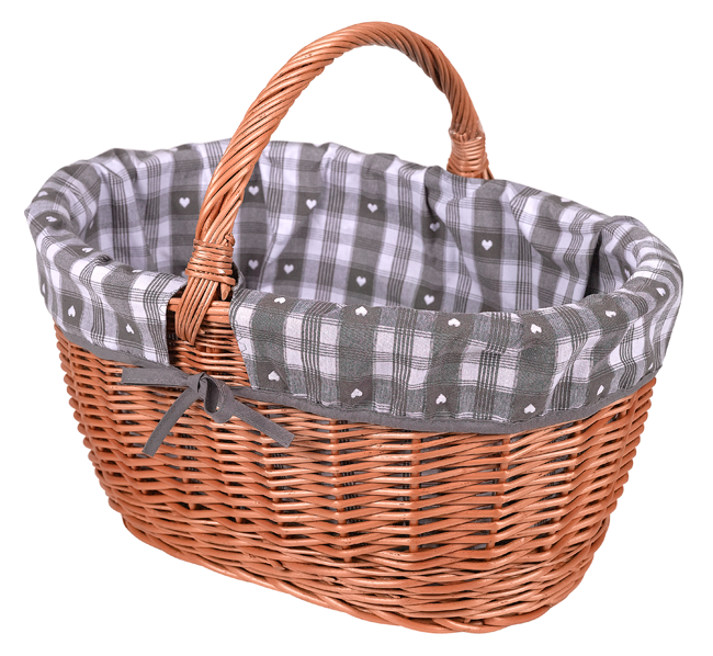 Einkaufskorb Karo Herz