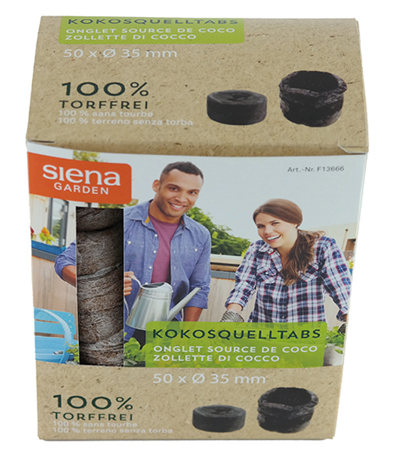 Kokosquelltabs ø 35 mm 50 Stk.