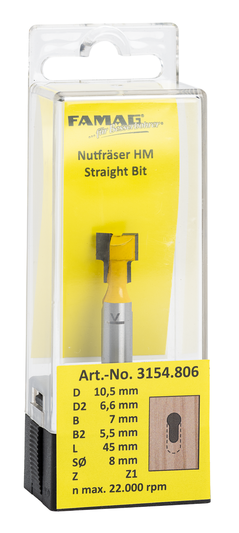 Nutfräser ø20 L32 S12 Nutfräser ø20 L32 S12