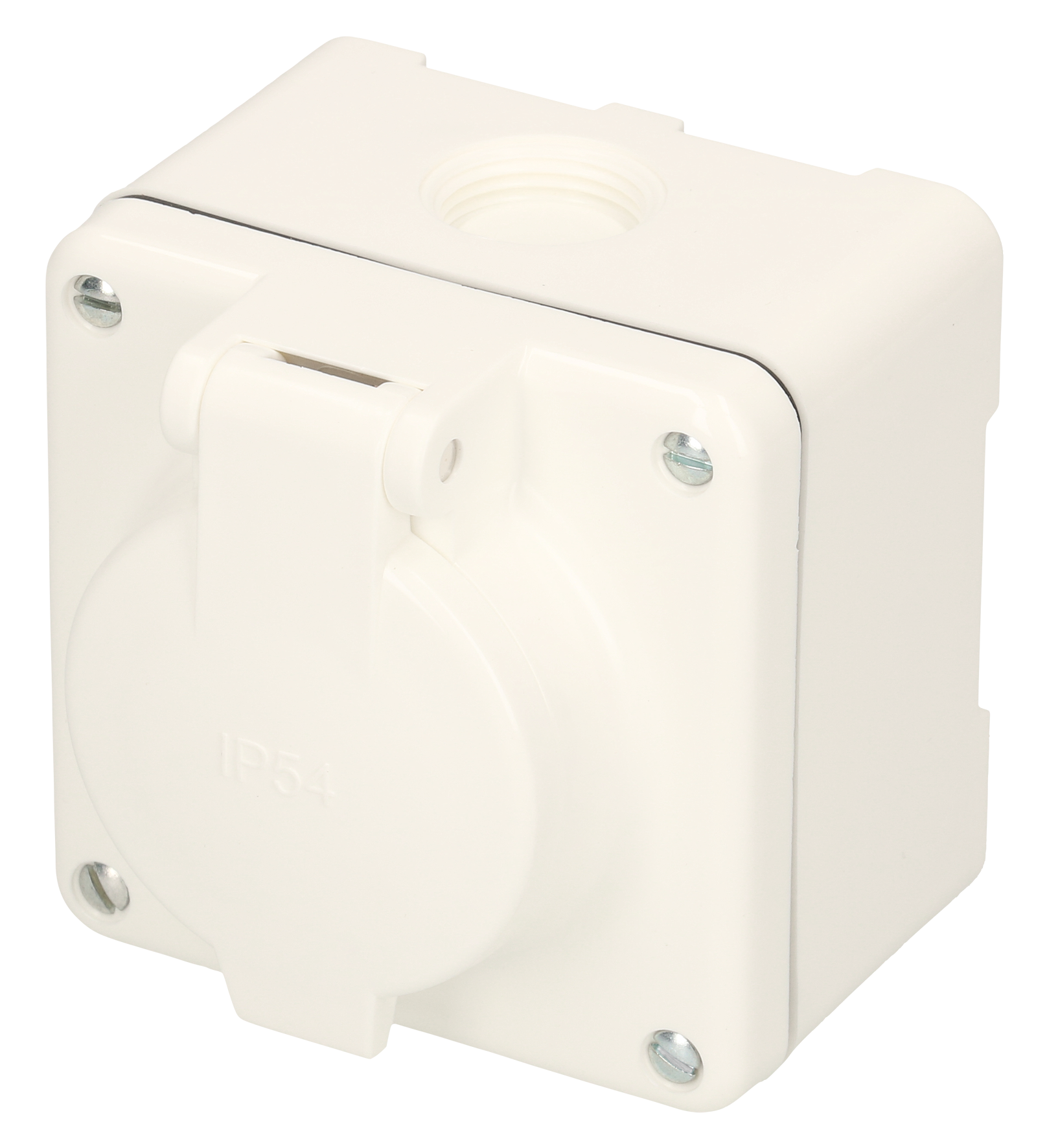 AP-Steckdose 1xT15 IP54 ws