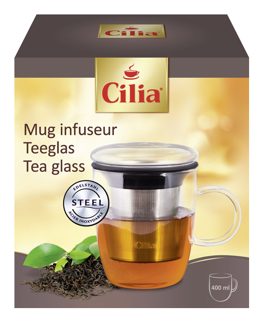 Teeglas mit Filter