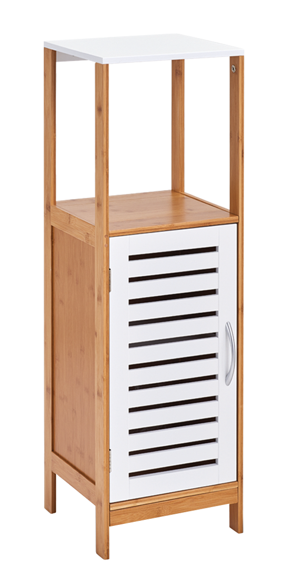Badschrank m.Ablage Bamboo ws