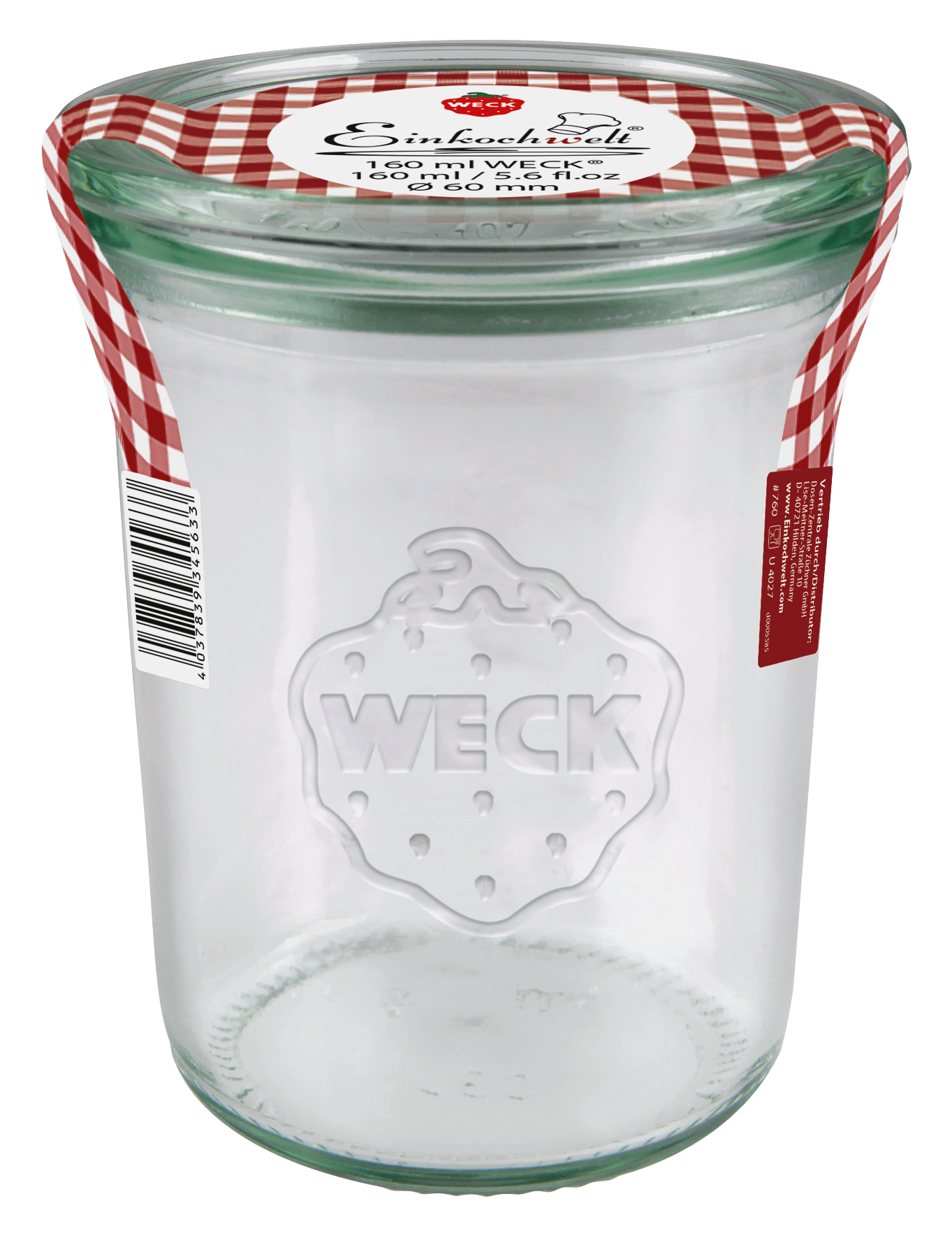 Einmachglas Sturzf. m.D. 160ml Einmachglas Sturzf. m.D. 160ml